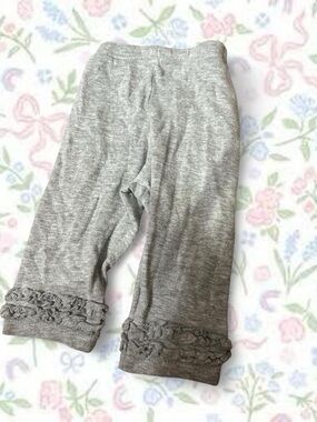 Gerber Gray Girls' Ruffle Hem Pajama Bottoms